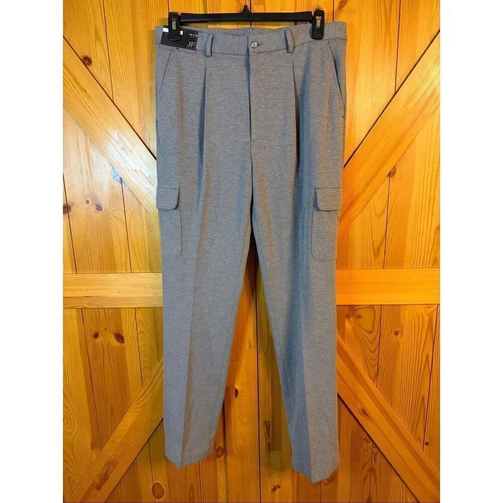 J. Ferrar Mens Gray Twill Cargo Style Pants Size 34x34 nwt (6652)